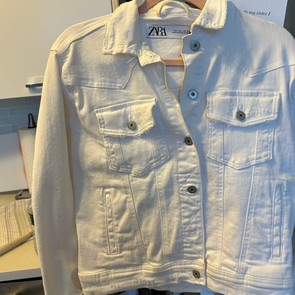 White denim jacket